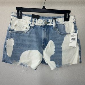 Bleach Tie Dye Vintage High Rise jean shorts size 26 NWT